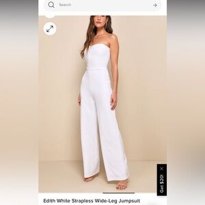 Lulus white Edith jumpsuit
